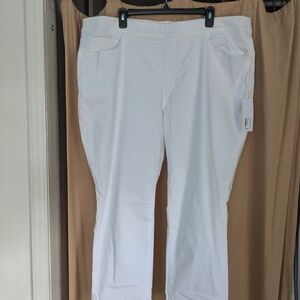 Soft Surroundings Crisp White Trousers